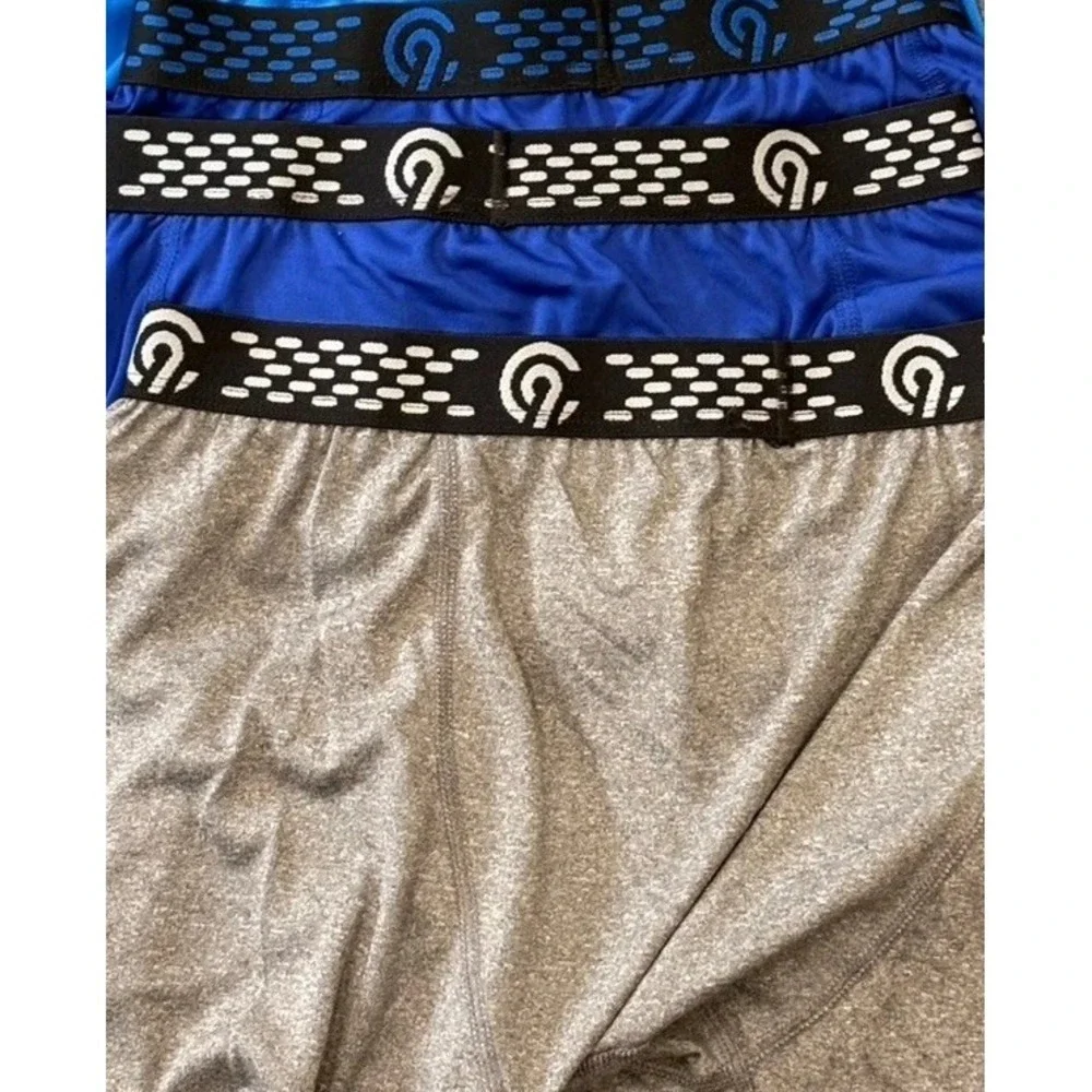 Men's Boxer Briefs 3 Pk C9 Champion‎ Black Gray Blue Size Small